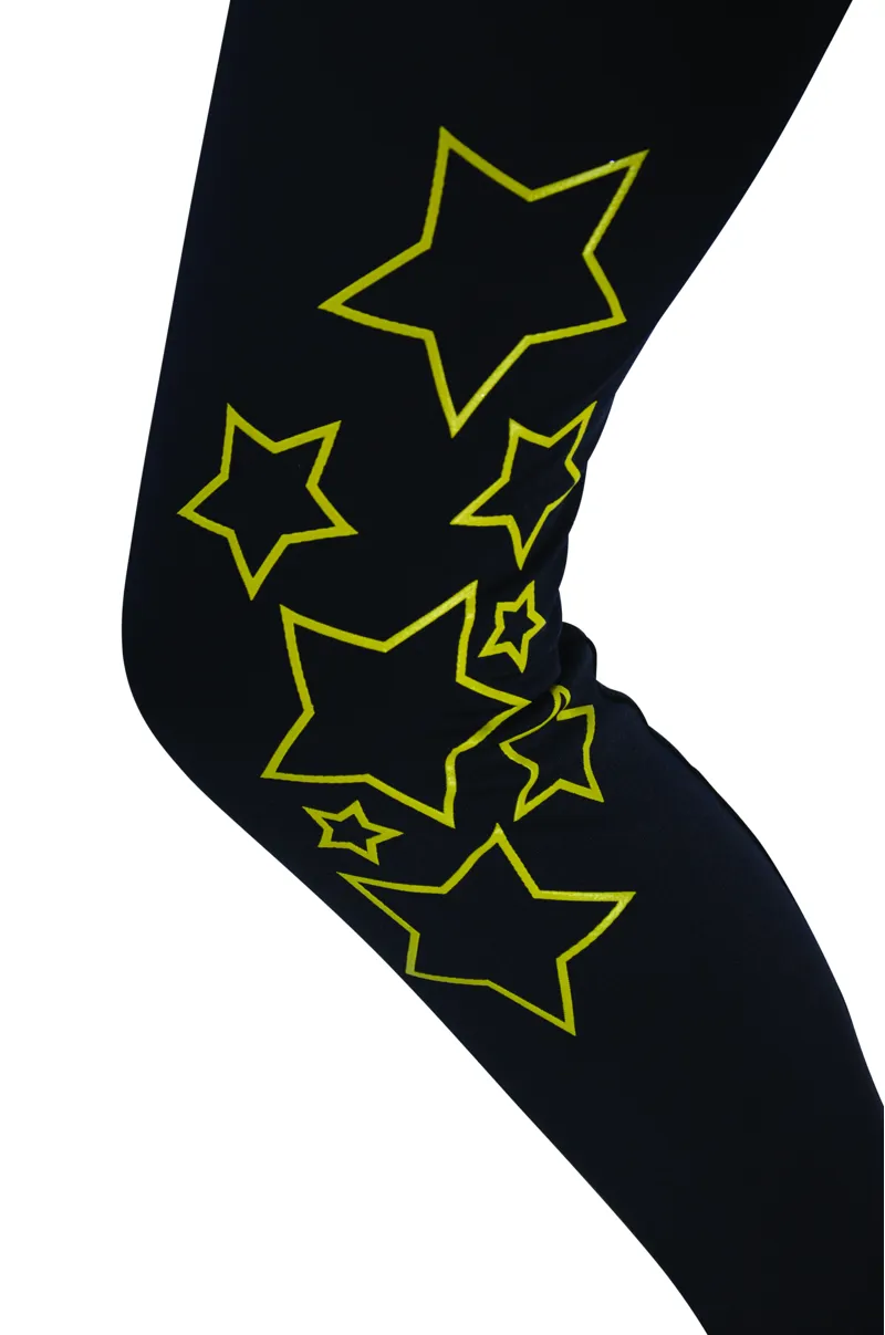 Hy Equestrian Stella Children's Riding Tights - Navy/Yellow-2